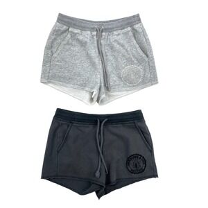 Abercrombie & Fitch Sweat Shorts Women's XS Gray Black Drawstring Casual Lot 2